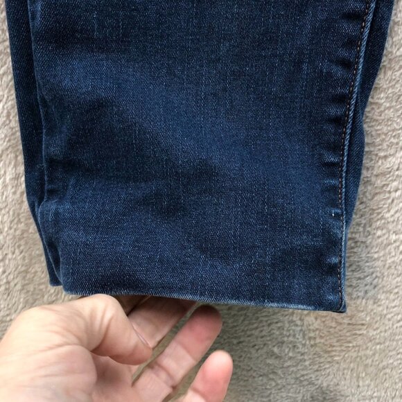 Levi's Womens Jeans Size 14S Mid Rise Skinny Leg Blue Dark Denim Casual Ankle - Picture 4 of 16